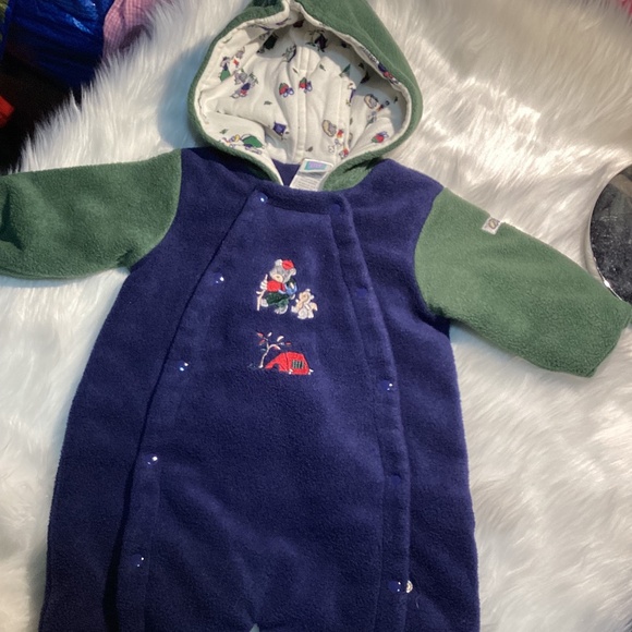 Baby Boy Fleece Winter Pram Suit Jumpsuit Size 6 Months - Picture 1 of 4